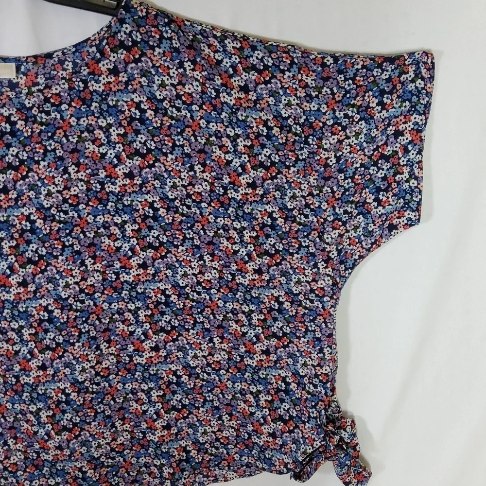 Michael Kors Floral Women's Top Missing Size Tag Pit-pit Flat 32